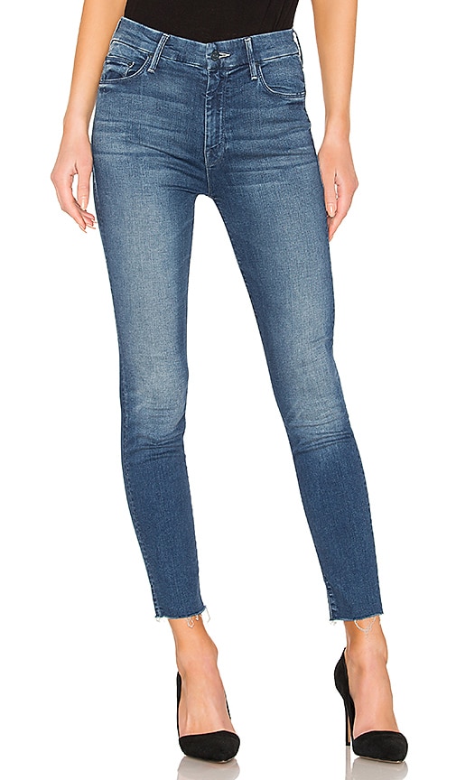 mother high rise looker ankle jeans