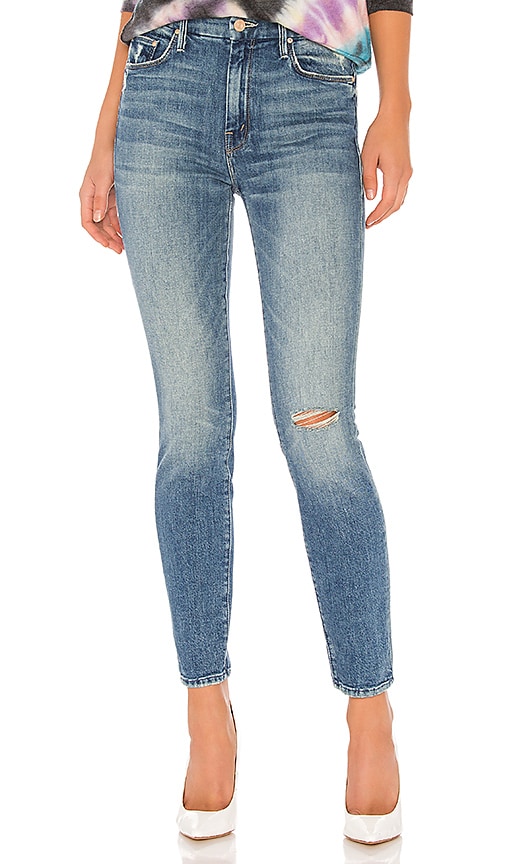 mother high rise skinny jeans