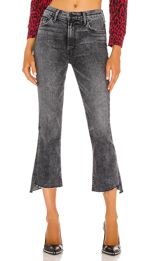 MOTHER The Insider Mid-Rise Crop Step Fray Jeans | Anthropologie