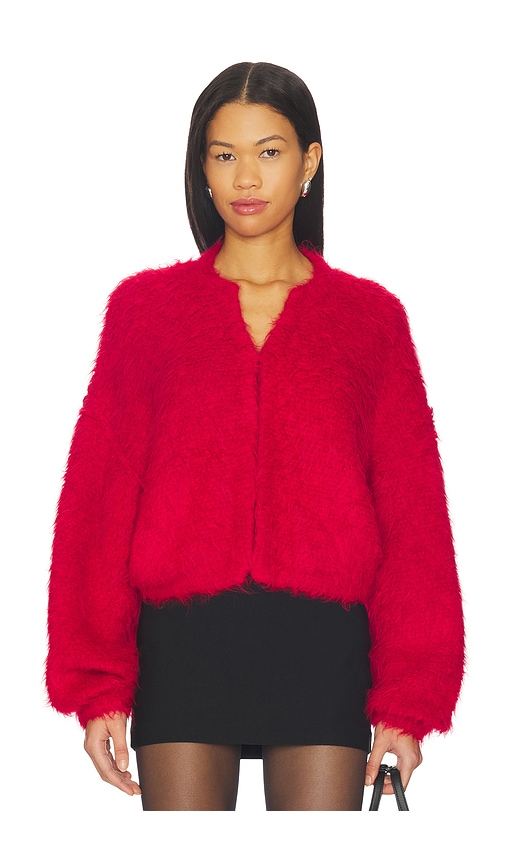 Mother The Drop Bubble Cardigan In Red