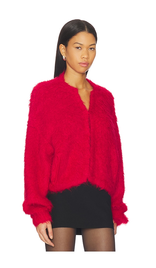 Mother The Drop Bubble Cardigan In Red