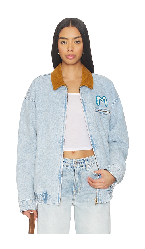 Mother The Super Sizer Jacket In Blue