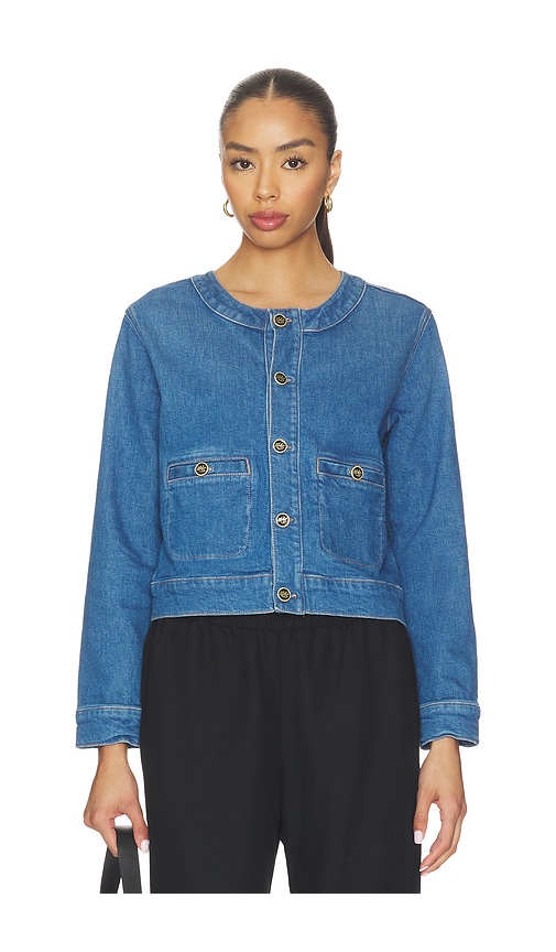 Mother Stashed Picky Jacket In Whisk Me Away In Blue