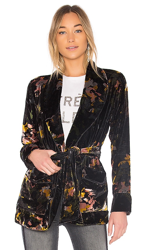 velvet wrap jacket