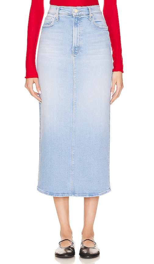 MOTHER The Pencil Pusher Denim Midi Skirt | Anthropologie