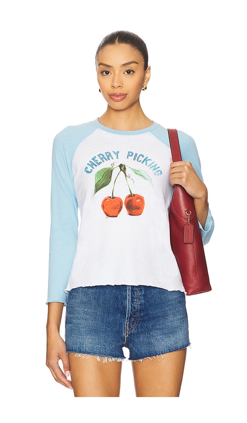 The Sporty Concert Tee in White,Baby Blue. - size L (also in M, S, XL, XS) - MOTHER - Modalova
