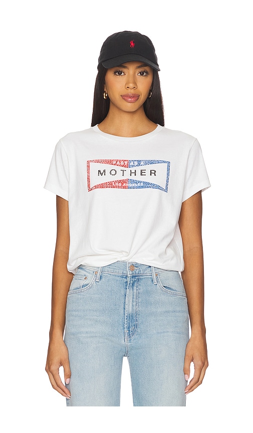 Mother The Boxy Goodie Goodie Tee In White