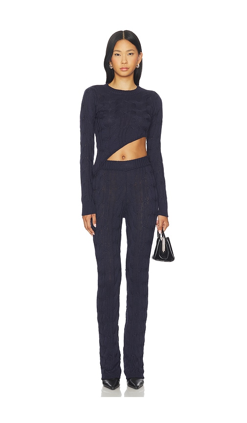 More To Come Cally Pant Set In Blue