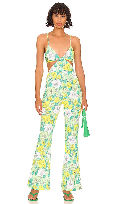 More To Come Sandy Flared Jumpsuit In Green | ModeSens