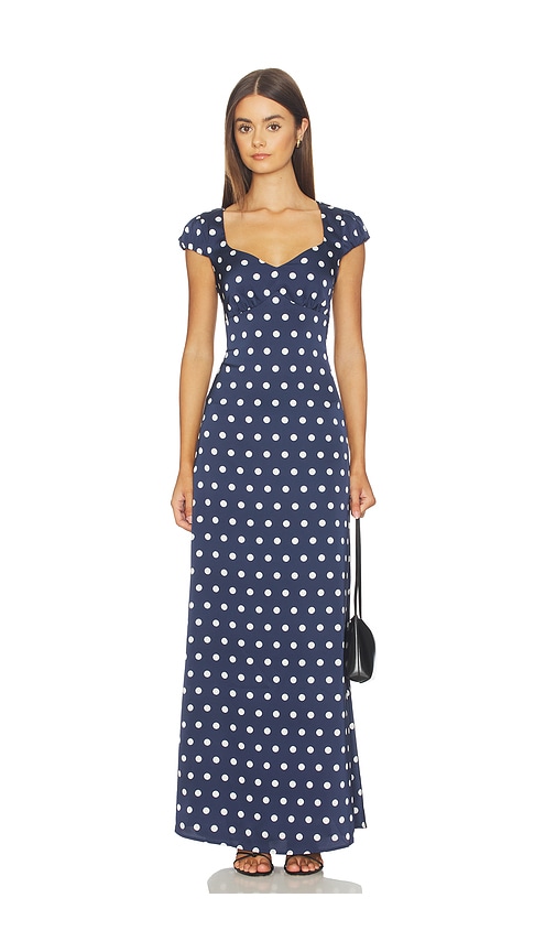 white christmas dresses Navy Floral Print Emma Dress X-Small / Navy White Floral main image 0