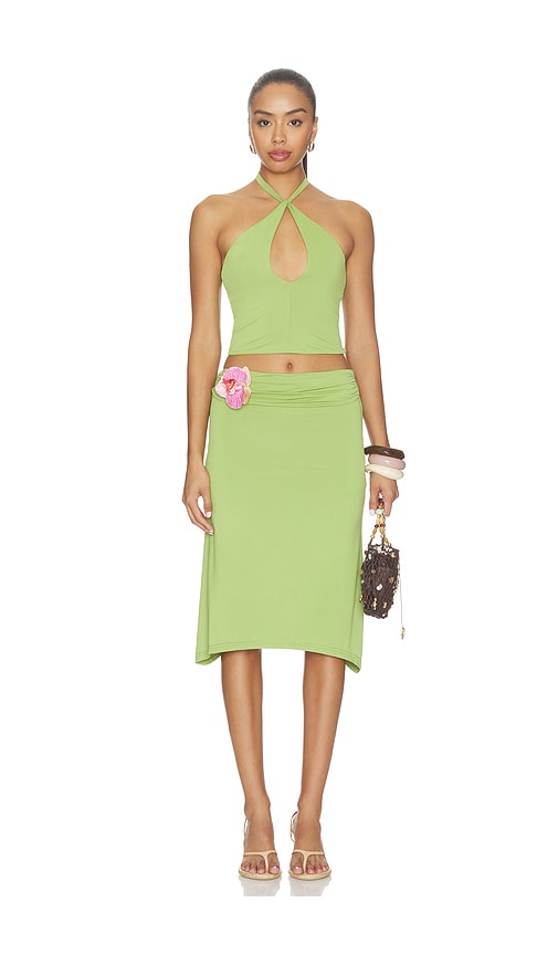 More To Come Everlane Midi Skirt Set In 绿色