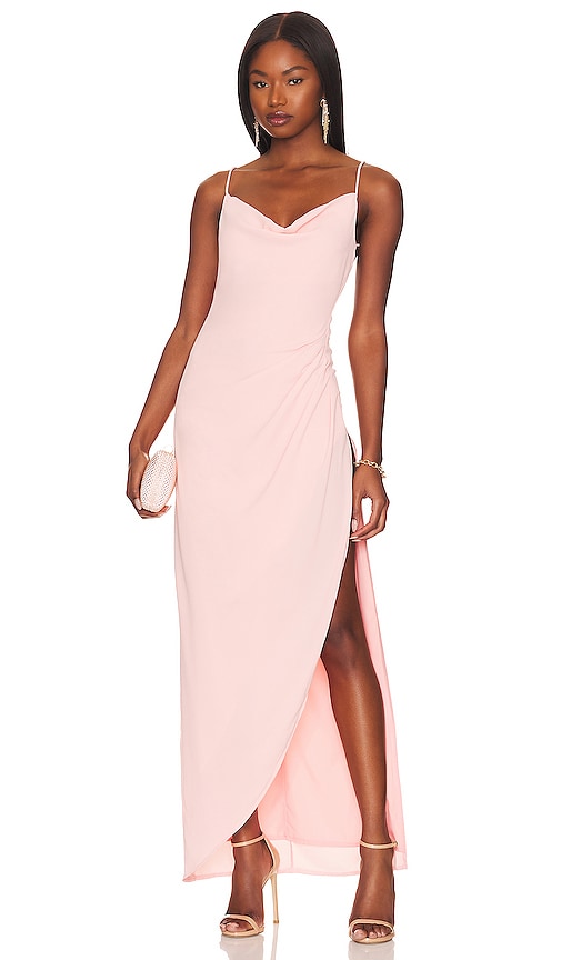 More To Come Catalina Wrap Maxi Dress In Blush