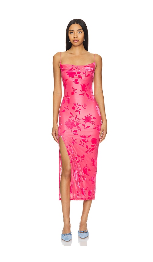 MORE TO COME Deana Midi Dress in Pink
