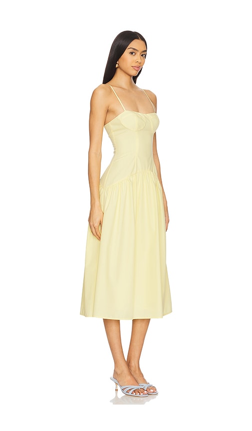 More To Come Margaery Midi Dress In Yellow