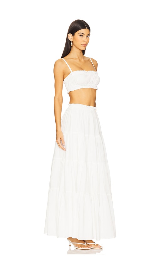 More To Come Mora Maxi Skirt Set In White
