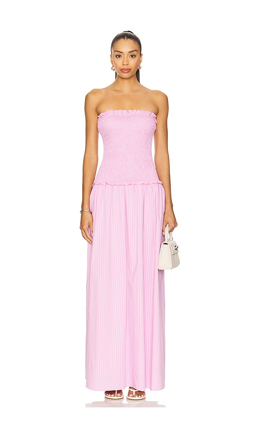 Izabella Strapless Maxi Dress in Pink. - size XS (also in L, M, S, XL, XXS)