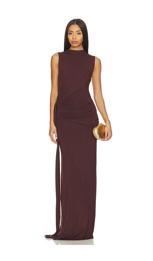 More To Come Stacie Maxi Dress In Brown