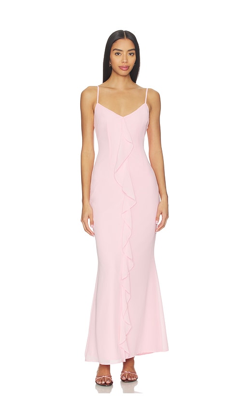 chinese dress ladies Blush Pink Long Flutter-Sleeve Prom Gown A1176 Blush / 2