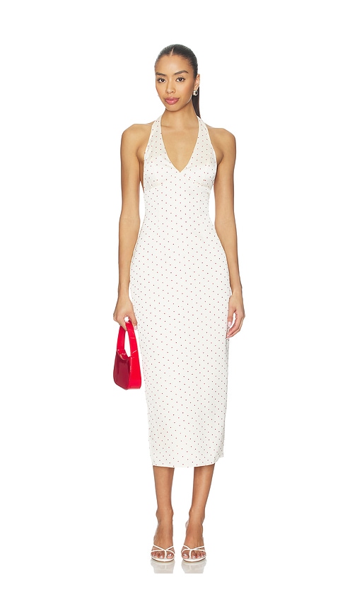 MORE TO COME Zaia Halter Midi Dress in Cream. - size XXS (also in S)