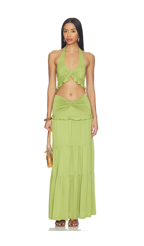 revolve green halter dress Green Halter Neck Dresses