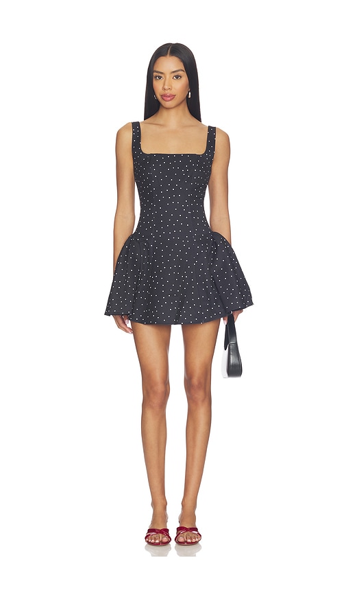 MORE TO COME Belina Mini Dress in Black,White. - size L (also in M, S, XS, XXS)