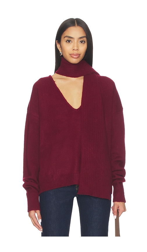 More To Come Mishka Scarf Sweater In Burgundy