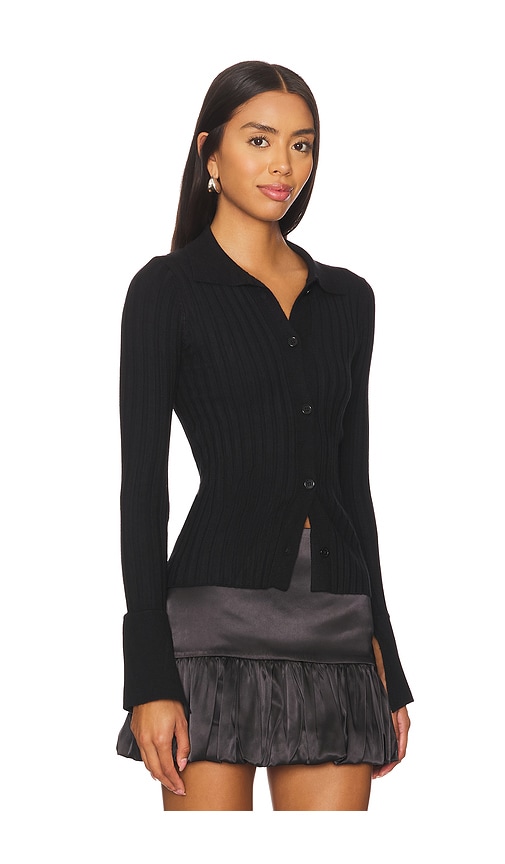 More To Come Brandy Button Front Sweater In 블랙