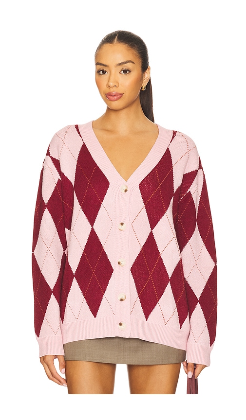 More To Come Josie Argyle Cardigan In Pink
