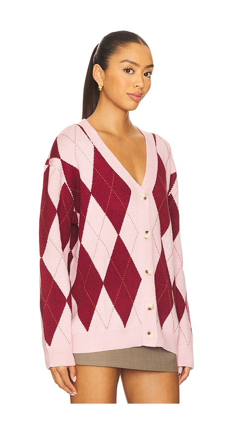 More To Come Josie Argyle Cardigan In Pink