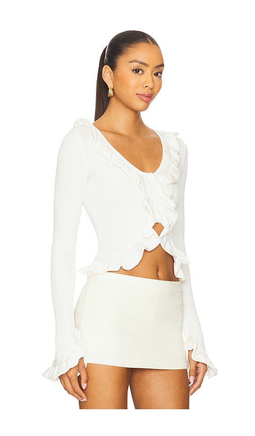 More To Come Renee Cardigan Top In White