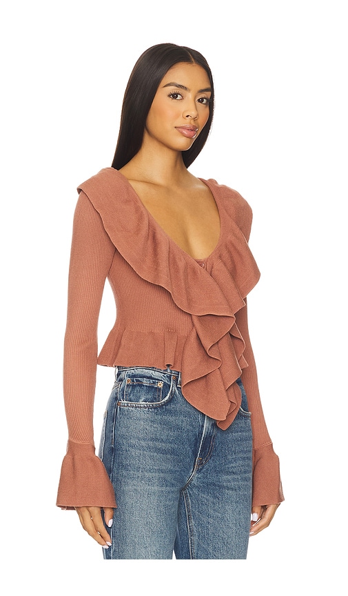 More To Come Hally Sweater Top In Brown