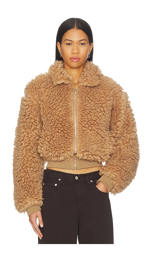 More To Come Indira Teddy Jacket In Brown
