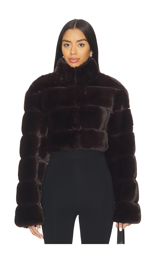 More To Come Sia Faux Fur Jacket In Brown