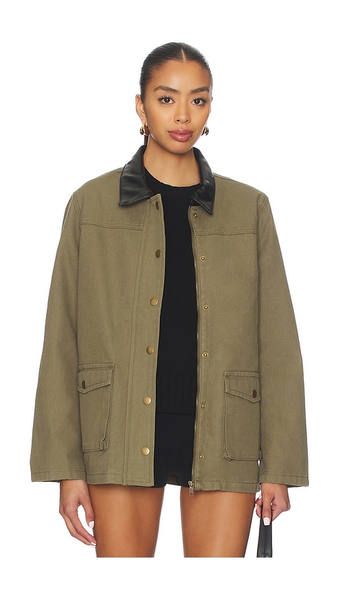 More To Come Gloria Barn Jacket In Green