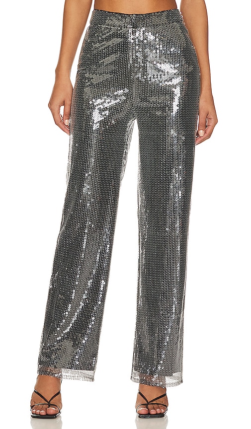 More To Come Georgie Pant In Metallic Silver