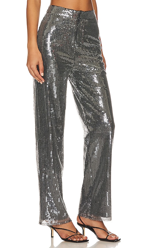 Shop More To Come Georgie Pant In Metallic Silver