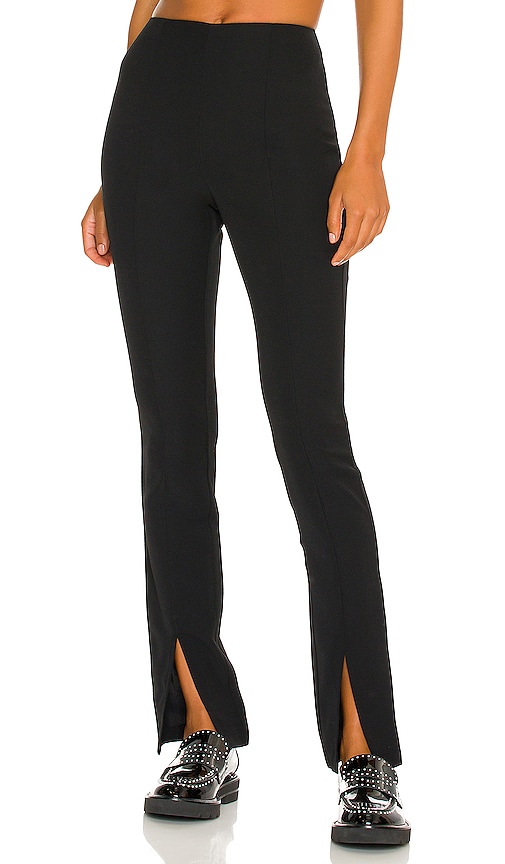 MORE TO COME Jenny Slit Front Pant in Black | REVOLVE