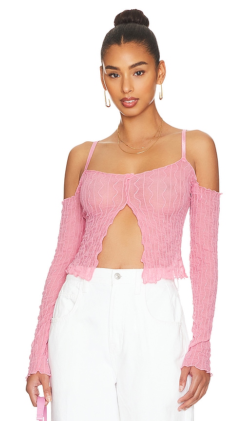 MORE TO COME Liliana Cold Shoulder Top in Pink