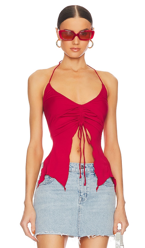 More To Come Frankie Halter Top In Red