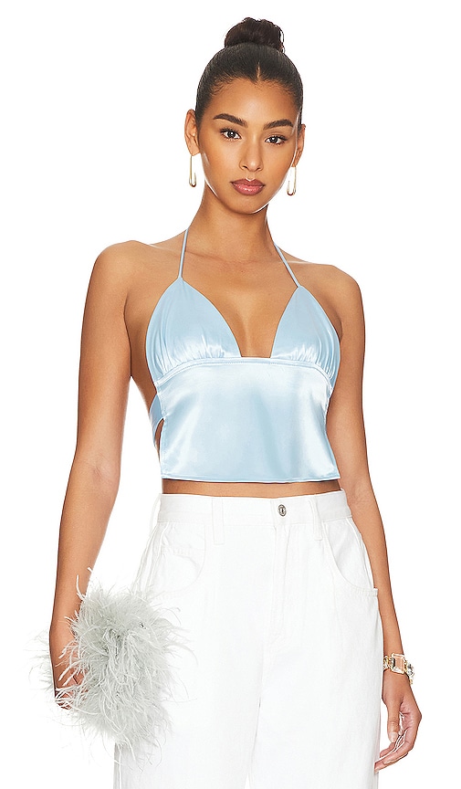 More To Come Alana Halter Top In Blue
