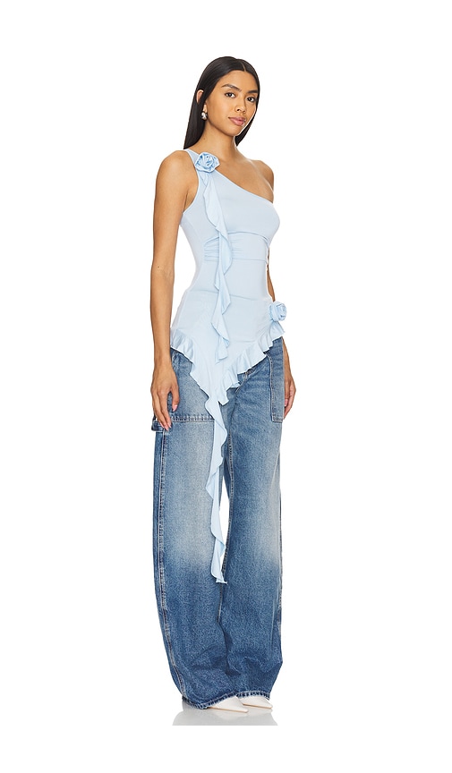 More To Come Clarita Top In Baby Blue