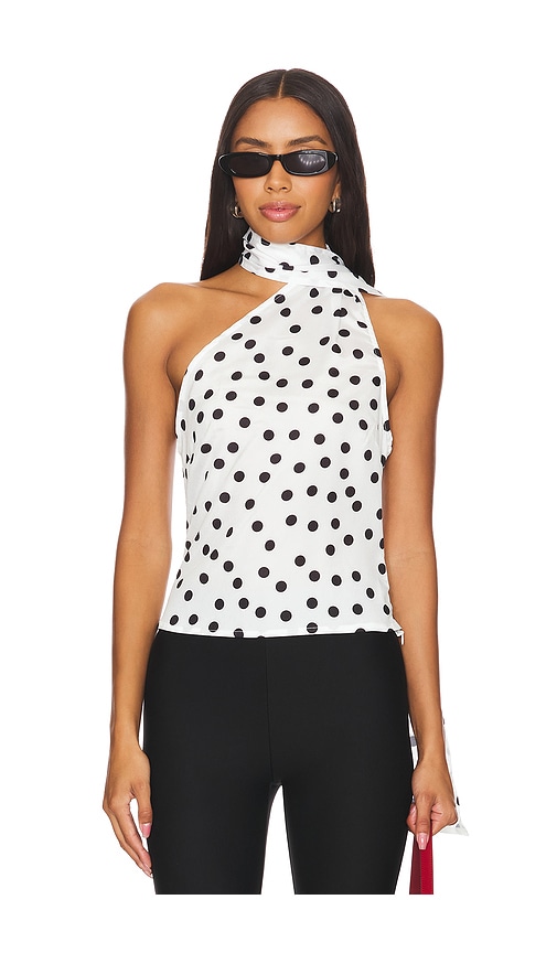 MORE TO COME Rialta Top in Polka Dots