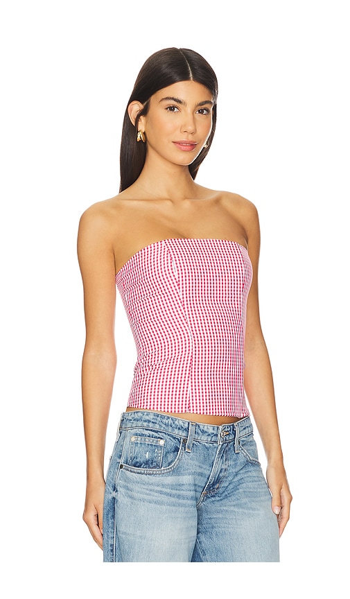 More To Come Tina Corset Top In 레드
