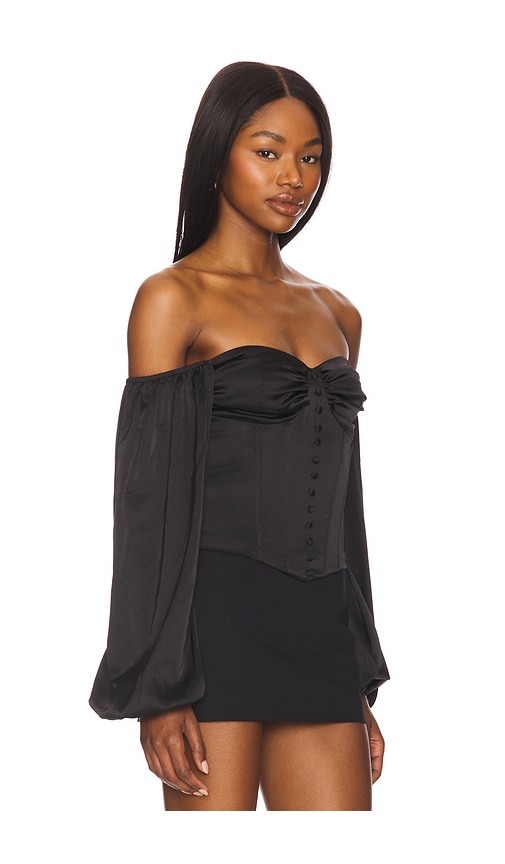 More To Come Gabriella Corset Top In 黑色