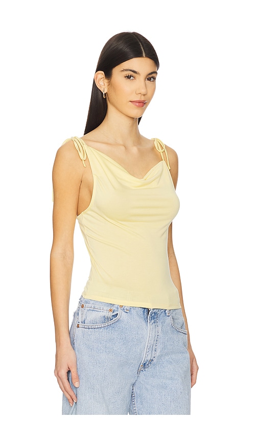 More To Come Callie Drape Halter Top In 黄色