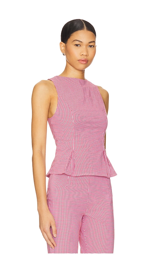 More To Come Drea Peplum Top In 红色