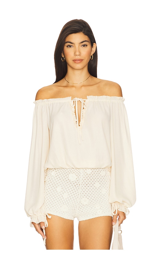 More To Come Davina Off Shoulder Top In Brown