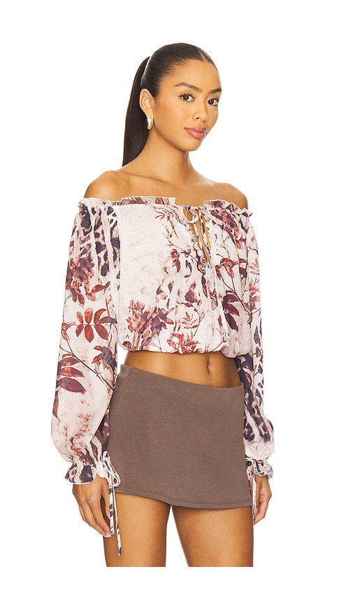 More To Come Davina Off Shoulder Top In Purple