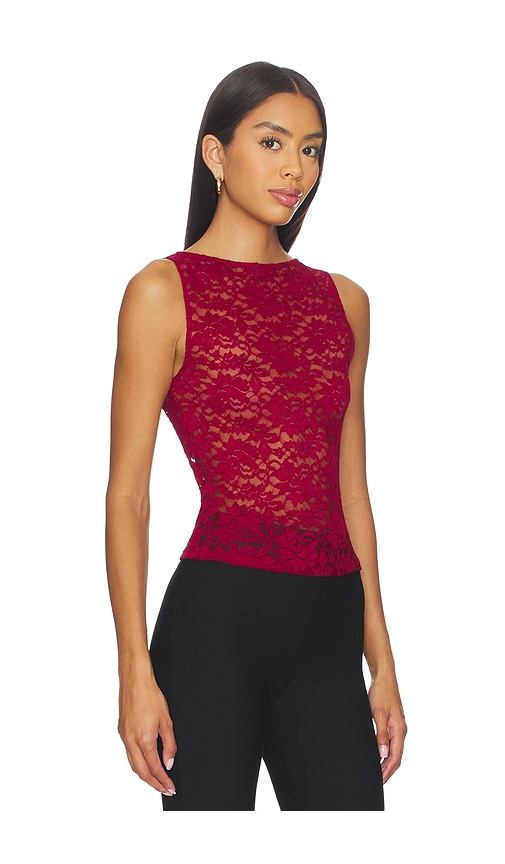 More To Come Iris Lace Top In Red