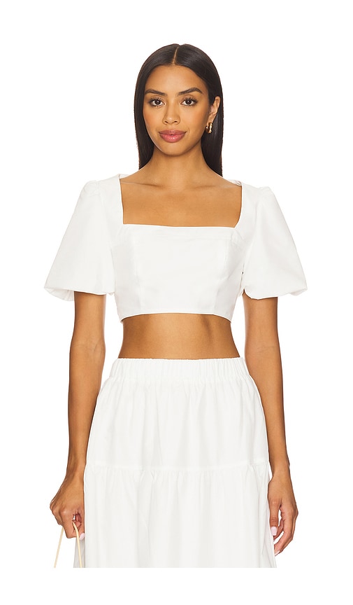 Braline Top in White. - size XS (also in L, M, S, XXS)